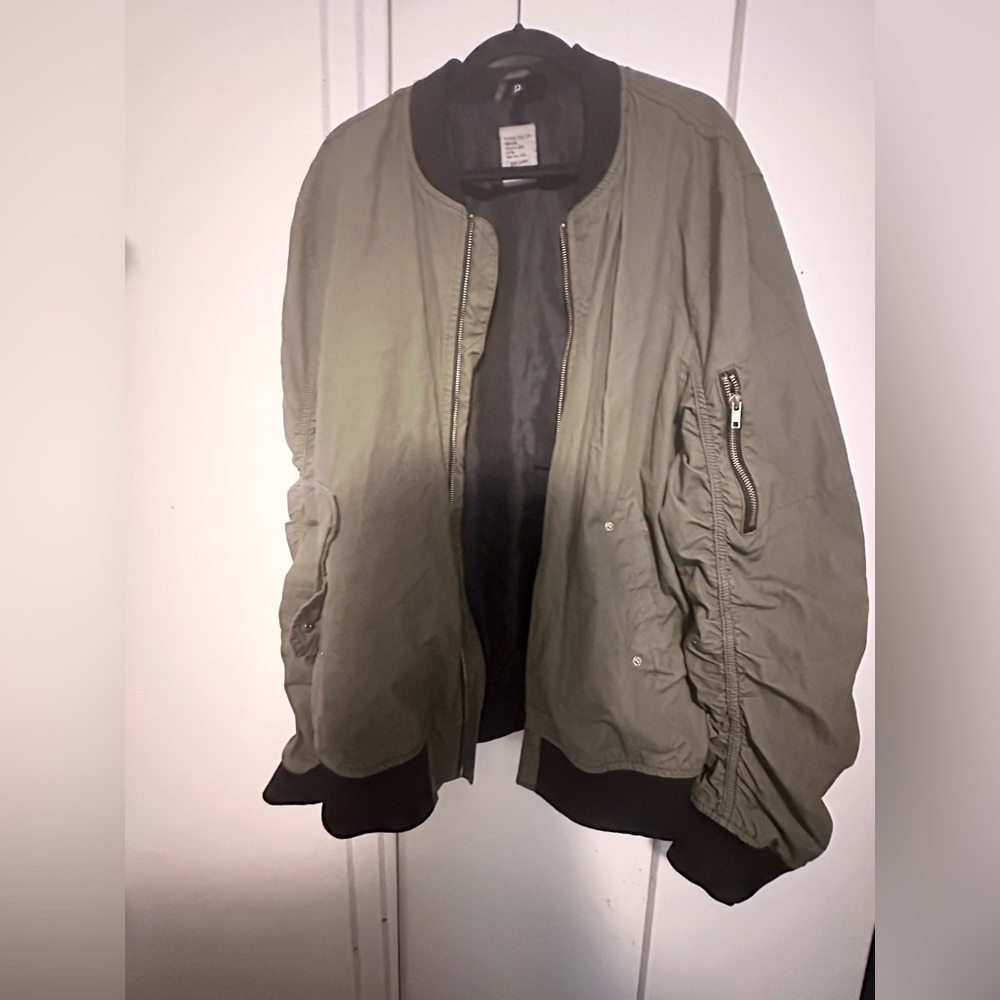 Green H & M Bomber Jacket